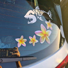 Load image into Gallery viewer, Car trunk with yellow frangipani flower decals