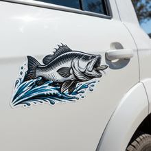 Load image into Gallery viewer, 4WD Door Lifestyle barra stickers. Barramundi style fishing sticker
