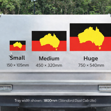 Load image into Gallery viewer, Truck bed with size indicators for small, medium, and huge compartments.