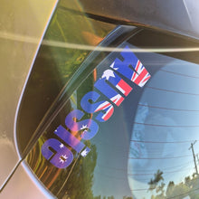Load image into Gallery viewer, Reflective car surface with 'AUSSIE' text and Australian flag