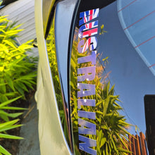Load image into Gallery viewer, Car with 'AUSTRALIAN' text and Australian flag on a reflective surface with plants in the background