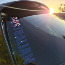 Load image into Gallery viewer, Reflective surface with 'AUSTRALIAN' text and flag design, sunlit outdoors.