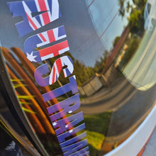 Load image into Gallery viewer, Reflective surface with 'AUSTRALIAN' text and Australian flag design.