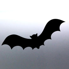 Load image into Gallery viewer, A black silhouette of a bat against a grey background sticker.