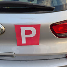 Load image into Gallery viewer, Car with a red 'P' plate Magnets on the back, indicating a Provisional driver.