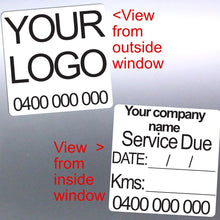 Load image into Gallery viewer, Custom Service due decals for your business or workshop