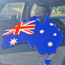 Load image into Gallery viewer, Decal of Australia map with Australian flag on a car window