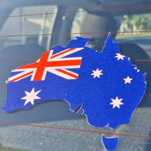 Load image into Gallery viewer, Decal of Australia map with Australian flag on a car window