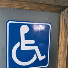 Load image into Gallery viewer, Disbaled stickers on a door, just the chair symbol