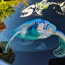 Load image into Gallery viewer, Car decal of a turtle on a car window
