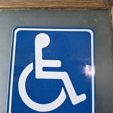 Load image into Gallery viewer, Handicap access sign on a door