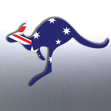 Load image into Gallery viewer, Kangaroo-shaped object with the Australian flag on a gray background