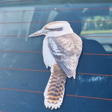 Load image into Gallery viewer, Bird sticker of a kookaburra on a car window