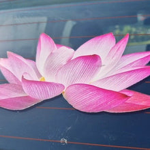 Load image into Gallery viewer, Pink artificial lotus flower on a car window