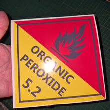 Load image into Gallery viewer, hand holding a Organic peroxide decal