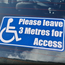 Load image into Gallery viewer, Handicap access request Sticker on a car window