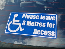 Load image into Gallery viewer, Handicap access request Sticker on a car window