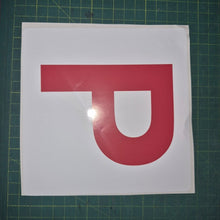 Load image into Gallery viewer, Red 'P' letter on a white background with a green cutting mat.