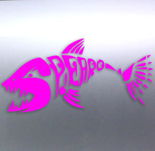 Load image into Gallery viewer, Spearo Skeleton Fish Sticker – Vinyl Cut Spearfishing Decal | Aussie Made in 16 Colours