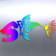 Load image into Gallery viewer, Spearfishing Skeleton Fish Design Rainbow