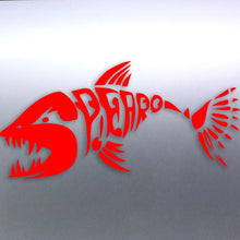 Load image into Gallery viewer, Spearfishing Skeleton Fish Design Red