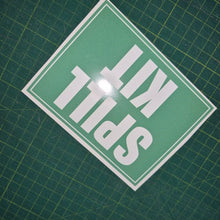 Load image into Gallery viewer, Rectangular Decal with 'SPILL KIT' text on a green background