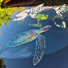 Load image into Gallery viewer, Turtle decal on a car window with blurred background