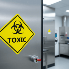 Load image into Gallery viewer, Toxic decal On Laboratory Door