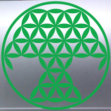 Load image into Gallery viewer, Tree Of Life Green geometric design on a reflective surface