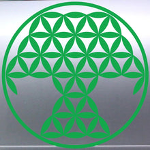 Load image into Gallery viewer, Tree Of Life Green geometric design on a reflective surface