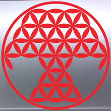 Load image into Gallery viewer, Tree Of Life Red geometric design on a metallic surface