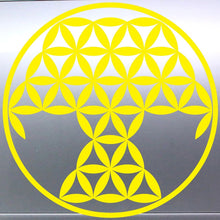 Load image into Gallery viewer, Tree Of Life Yellow geometric design on a gray background