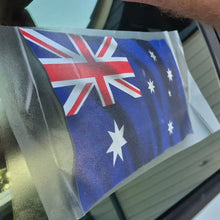 Load image into Gallery viewer, Australian flag sticker on a car window