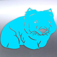 Load image into Gallery viewer, Blue Wombat silhouette on a gradient background