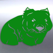 Load image into Gallery viewer, Green Wombat illustration on a light gray background