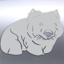 Load image into Gallery viewer, White Wombat silhouette on a light gray background
