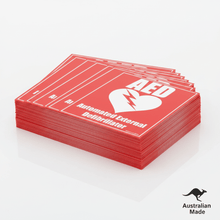 Load image into Gallery viewer, AED Plastic Sign Bulk Pack