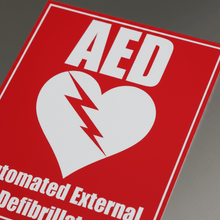 Load image into Gallery viewer, AED Plastic Sign Close-Up