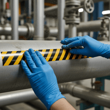 Load image into Gallery viewer, Applying hazardous pipe marker