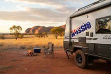 Load image into Gallery viewer, Aussie sticker on caravan or camper