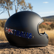 Load image into Gallery viewer, Australia sticker on motorcycle helmet