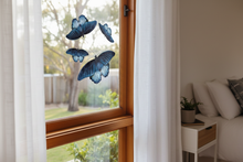 Load image into Gallery viewer, Bedroom window blue butterfly