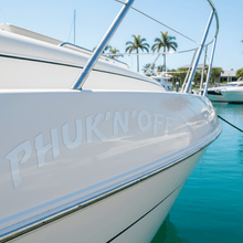 Load image into Gallery viewer, Boat Hull Marina phuk n off decal