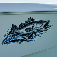 Load image into Gallery viewer, Centre Console Zoomed barramundi sticker