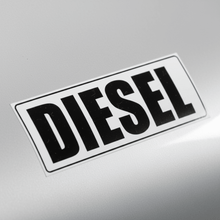 Load image into Gallery viewer, Close-up macro of diesel sticker bold text