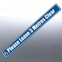 Load image into Gallery viewer, Close-up of Please Leave 3 Metres Clear text