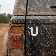 Load image into Gallery viewer, Close-up on muddy tailgate