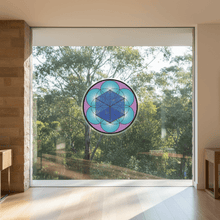 Load image into Gallery viewer, Colourful 3D cube sticker on feature window