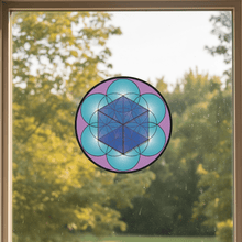 Load image into Gallery viewer, Colourful 3D cube sticker on sunroom window