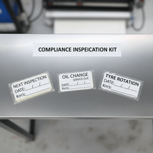 Load image into Gallery viewer, Compliance inspection kit next inspection service due tyre rotation